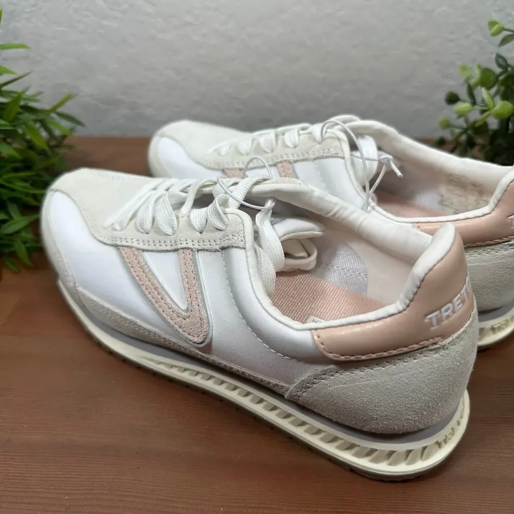 Tretorn Women's Hailey Pink Lace Up Memory Foam‎ Sneakers Size 6